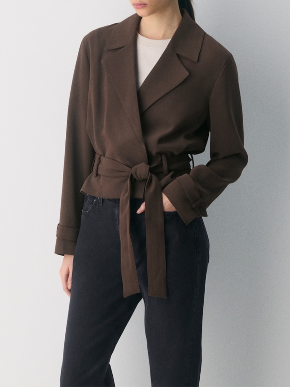 Aritzia Postage Trench Coat-Sway Crepe